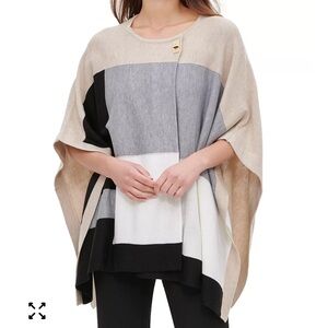 Calvin Klein Women’s Colorblocked Poncho